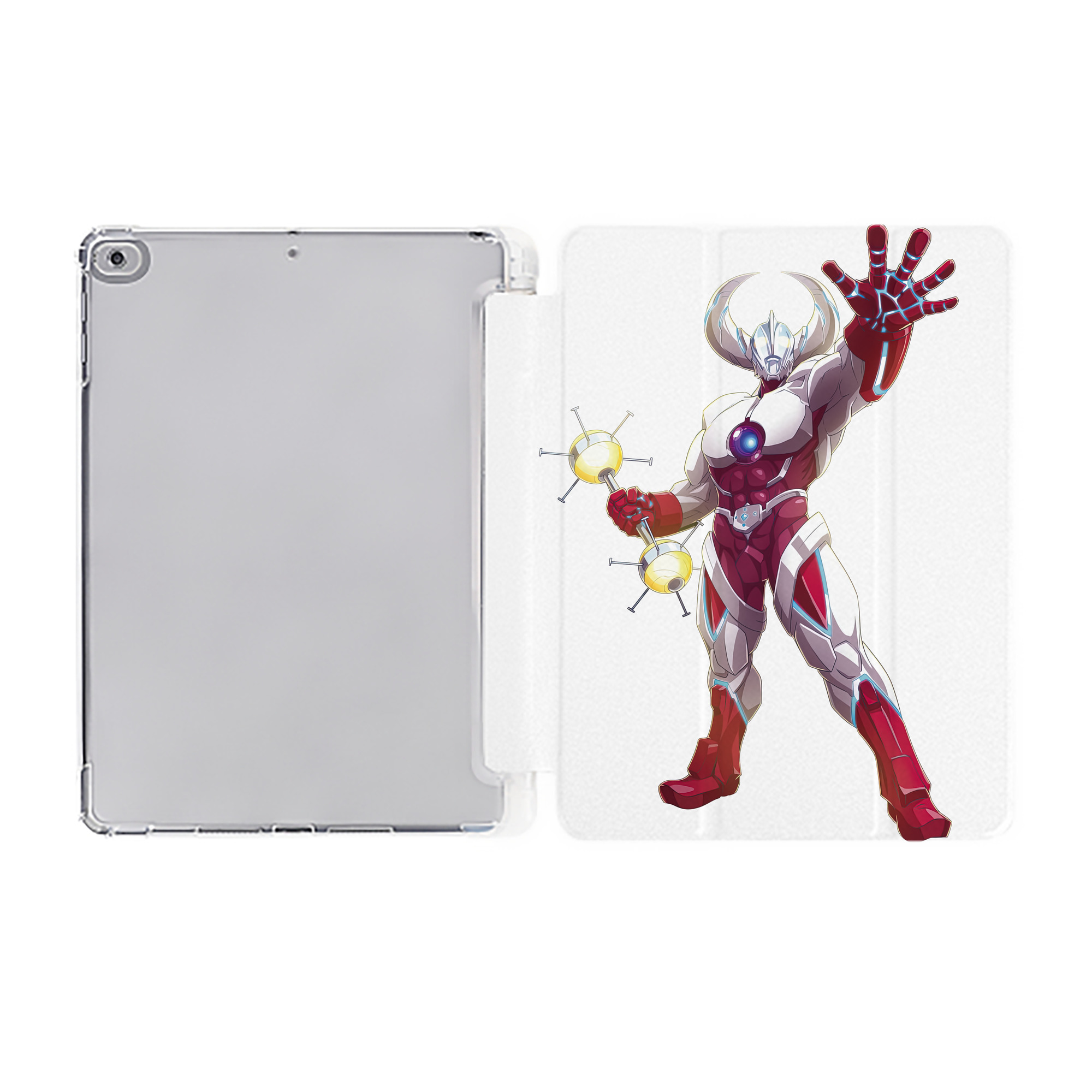 （画像用） ウルトラマン Ultraman IPad ケース ペン収納付き 三つ折りスタンド PUレザー×シリコン 対応機種9.5/10.5/10.9インチ